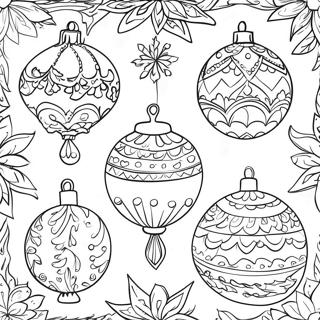 Colorful Spanish Christmas Ornaments Coloring Page 45763-36686