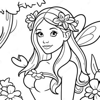 Beautiful Realistic Fairy Coloring Pages