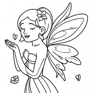 Elegant Fairy With Sparkling Wings Coloring Page 45773-36699