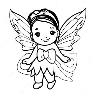 Elegant Black Fairy With Sparkling Wings Coloring Page 45783-36705