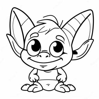 Funny Goblin With Big Ears Coloring Page 45793-36715