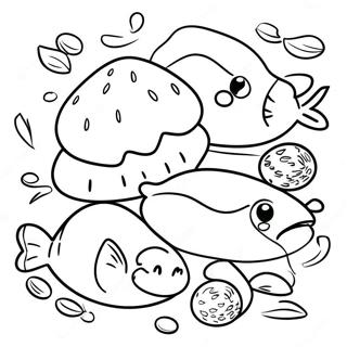 5 Loaves And 2 Fish Coloring Page 45812-36722