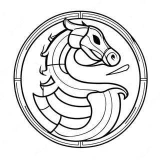 Mortal Kombat Logo Coloring Page 4581-3836