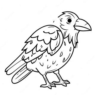 Crow With Colorful Feathers Coloring Page 45833-36744