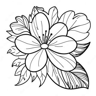 Tropical Flower Realistic Flower Coloring Pages