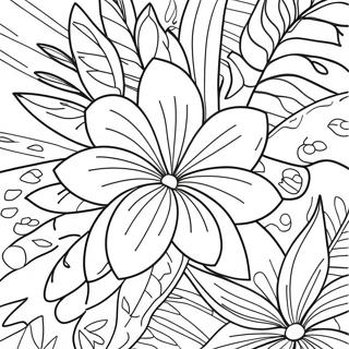 Tropical Flower Realistic Coloring Page 45842-36746