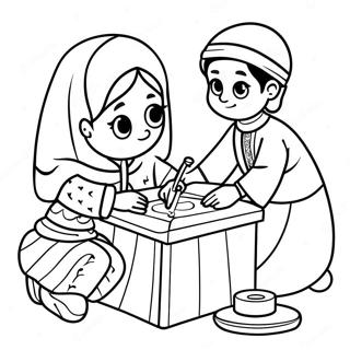 Children S Islamic Coloring Page 45852-36750