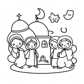 Children S Islamic Coloring Page 45852-36752