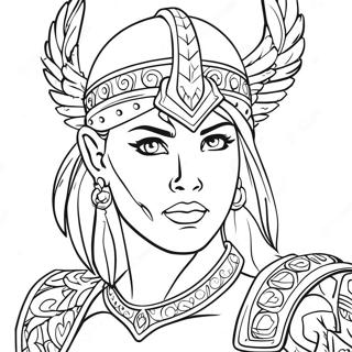 Female Warrior Coloring Pages