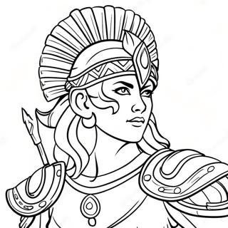 Female Warrior Coloring Page 45892-36782