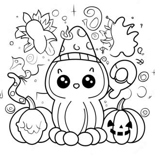 Halloween Doodle Art Coloring Page 45942-36826