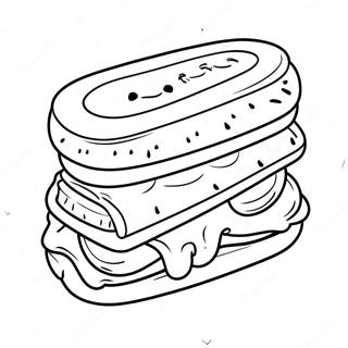 Peanut Butter And Jelly Sandwich Coloring Page 45952-36839