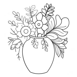 Flower Vase Coloring Pages