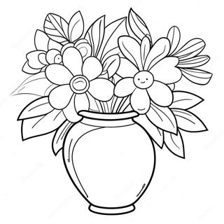 Flower Vase Coloring Pages