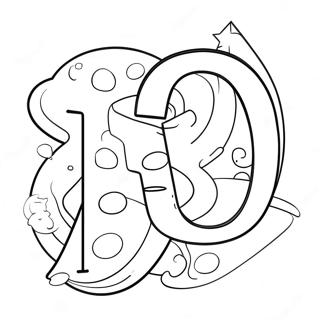 Number 10 Coloring Page 45982-36859