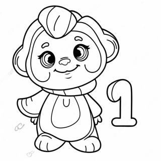 Cute Number 10 Character Coloring Page 45983-36867