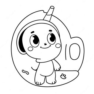 Cute Number 10 Character Coloring Page 45983-36868