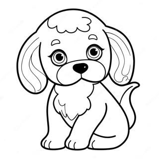 Cavapoo Puppy Coloring Page 46002-36874