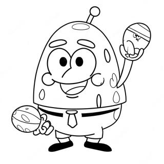 Spongebob Easter Coloring Page 46012-36879