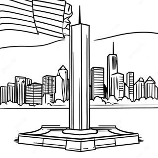 September 11 Memorial Coloring Page 4601-3848