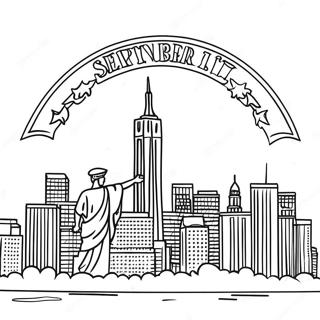 Patriotic September 11 Coloring Page 4602-3850