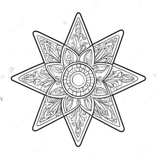 Colorful Epiphany Star Coloring Page 46033-36897