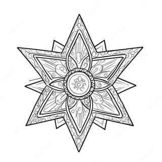 Colorful Epiphany Star Coloring Page 46033-36898