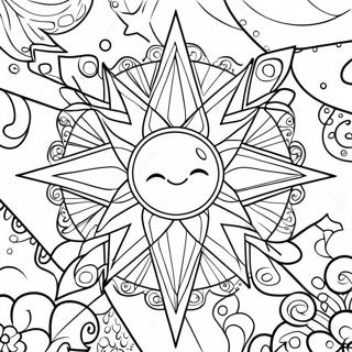 Colorful Epiphany Star Coloring Page 46033-36900