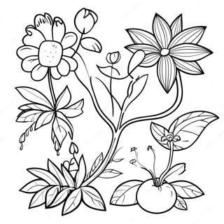 Parts Of A Plant Coloring Pages