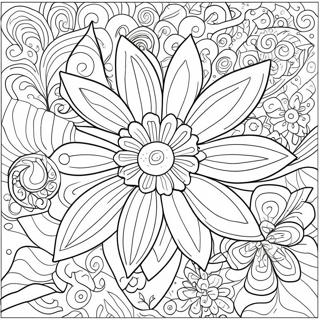 Colorful Flower Parts Coloring Page 46043-36911