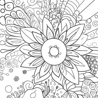 Colorful Flower Parts Coloring Page 46043-36912