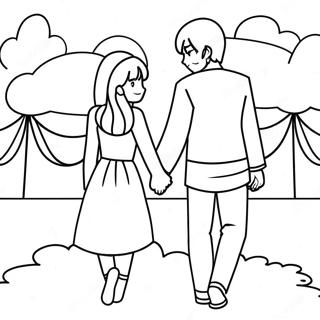 Anime Couple Coloring Pages