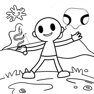 Stickman Fun Adventure Coloring Page 46072-36931