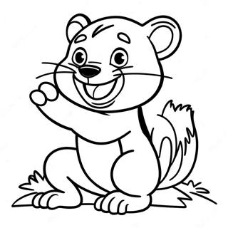 Playful Tasmanian Devil Coloring Page 46103-36963