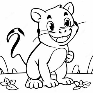 Playful Tasmanian Devil Coloring Page 46103-36964