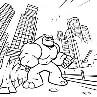 Rampage City Destruction Coloring Page 46113-36957