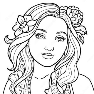 Girl For Adults Coloring Page 4611-3855