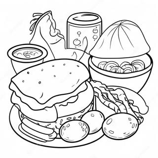 Chinese Food Coloring Pages