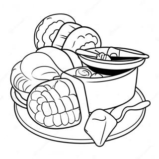 Chinese Food Coloring Pages