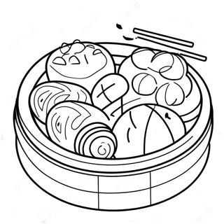 Delicious Dim Sum Coloring Page 46123-36966