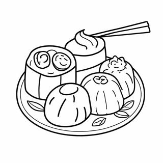 Delicious Dim Sum Coloring Page 46123-36967