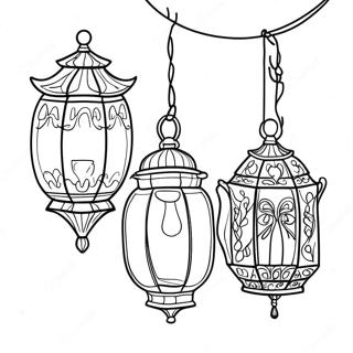 Tangled Lanterns Coloring Page 46132-36990