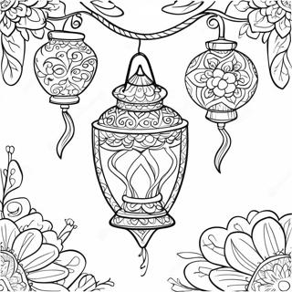 Tangled Lanterns Coloring Page 46132-36991