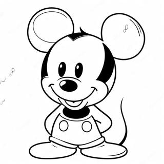 Happy Mickey Mouse In Colorful Shorts Coloring Page 46143-36984