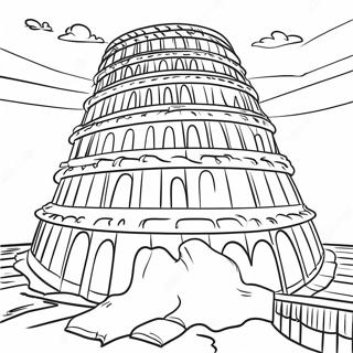 Detailed Tower Of Babel Coloring Page 46153-36995