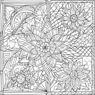 Beautiful Islamic Geometric Patterns Coloring Page 46173-37010