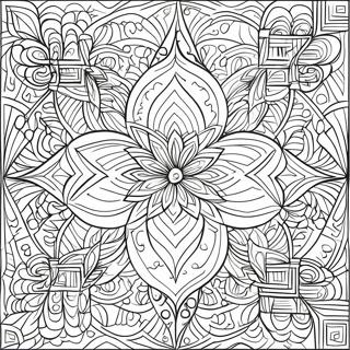 Beautiful Islamic Geometric Patterns Coloring Page 46173-37011