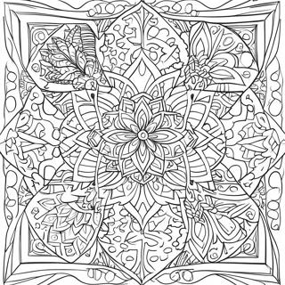 Beautiful Islamic Geometric Patterns Coloring Page 46173-37012