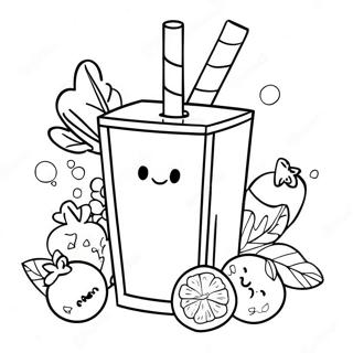 Colorful Juice Box Coloring Page 46183-37021