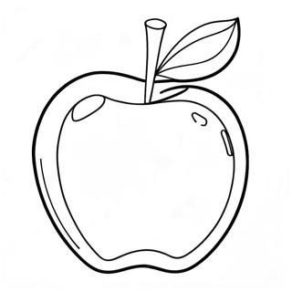 Simple Apple Outline Coloring Page 46192-37018